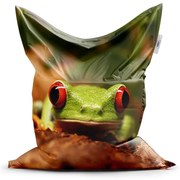Sedací vak Classic zelená žaba - detský, zelená / hnedá