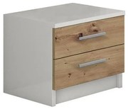 Nočný stolík TOD biela/dub artisan