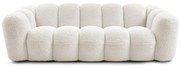 Biela pohovka z textílie buklé 232 cm Hippolyte – Bobochic Paris