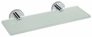 SAPHO XR601 X-Round E sklenená polička 30 x 13 cm, chróm