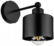 BERGE Nástenná lampa - kinkiet - KUBEK - E27 - čierny