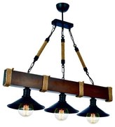 Luster na reťazi KUTUK 3xE27/60W/230V hnedá