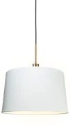 Moderné závesné svietidlo bronzové s tienidlom 45 cm biele - Combi 1