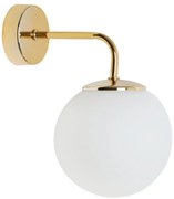 Nástenné svietidlo Florence 2, 1x biele sklenené tienidlo, G