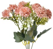 Dekorácia umelá kvetina s ružovými kvetmi - 15*10*31 cm