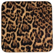 6 ks pevné korkové podtácky Leopard - 10 * 10 * 0,4 cm