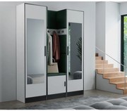 Predsieňový nábytok Roj 12 biely + Kronos 19 zelená