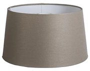 Ľanové tienidlo na lampu Taupe okrúhle šikmé 35/30/18