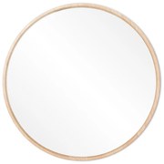 Nástenné zrkadlo s rámom z masívneho dubového dreva Gazzda Look, ⌀ 32 cm