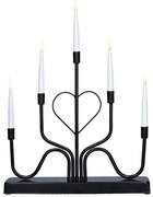 Solight LED kovový svietnik, 5x LED, 40 cm, 2x AA