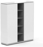 Vysoká skriňa Creator 162,8 x 44,5 x 185,9 cm, antracit / biela