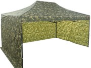 Rýchlorozkladací nožnicový stan 3x4,5m – oceľový, Bez bočných plachiet, Béžová