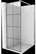 Mexen Kioto sprchová stena Walk-in 70 x 200 cm, čierny vzor 8 mm, brúsený nikel - 800-070-101-97-77