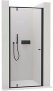 Cerano Ferri, 1-krídlové sprchové dvere 80x195 cm, 6mm číre sklo, čierny profil, CER-CER-425632