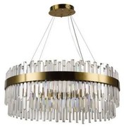 LED Stmievateľný luster na lanku LED/110W/230V 3000-6500K zlatá + diaľkové ovládanie