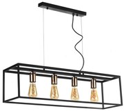 ONLI - Luster na lanku FLOKI 4xE27/15W/230V čierna/medená