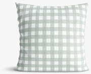 Goldea bavlnená obliečka na vankúš - šalviovo zelené kocky 45 x 45 cm