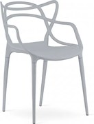 Svetlosivá plastová stolička KATO