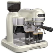 Klarstein Bella Café pákový kávovar, Vintage, mlynček, 19 bar, Napeňovač mlieka, 2 šálky, 1550 W