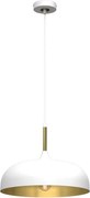 Luster na lanku LINCOLN 1xE27/60W/230V pr. 35 cm biela