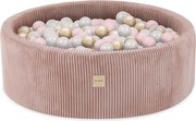 Suchý bazén pre deti menčestrová 90 x 30 + 200 loptičiek - ružová