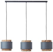 Brilliant - Luster na lanku WATERLILLY 3xE27/60W/230V šedá