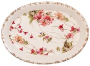 Keramický oválny podnos s kvetmi Ľalia - 25*18*3 cm