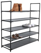 Botník, 5-radový, čierny, MADILO