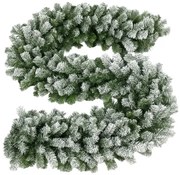 Ruhhy Vianočná girlanda zasnežená 2,7 m HQ Premium