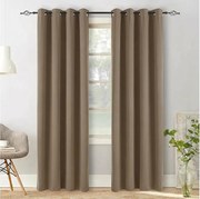 Béžový záves OXFORD 140x250 cm Zavesenie: Kovové krúžky
