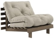 Sivobéžové rozkladacie ľanové kreslo Roots Carob – Karup Design