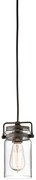 Elstead KL-BRINLEY-MP-OZ - Luster na lanku BRINLEY 1xE27/60W/230V antracit