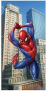 Bavlnená plážová osuška Spiderman - motív Medzi mrakodrapmi - 100% bavlna - 70 x 140 cm