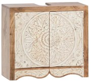 furniture-nabytek.cz - Masívna skrinka pod umývadlo Delhi Mango, lakovaná, hnedá – 67×30×61 cm