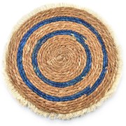 Podložka na stôl z morskej trávy Bali II 38 cm hnedá/modrá