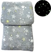 Deka svietiaca Hviezdy svetlo sivé 200x230cm TiaHome