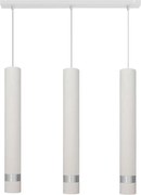 LED Luster na lanku TUBA 3xGU10/4,8W/230V biela/lesklý chróm