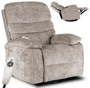 Masážne kreslo ROMEO rozkladacie, bežové