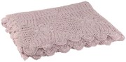 Fialkový bavlnený krajkový obrus Lace violet - 200*135cm