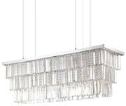 Ideal Lux - Krištáľový luster na lanku MARTINEZ 8xE14/40W/230V chróm