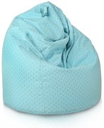 Sedací vak SAKO Meander biely / modrý