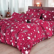 Jemné mikroplyš obliečky Homa TORELA BURGUNDY 3-dielna sada 140x200 cm