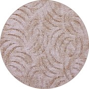 AladinWorld Expres, Kusový koberec Scroll béžový kruh, 200x200 (priemer) kruh, béžová, obývacia izba