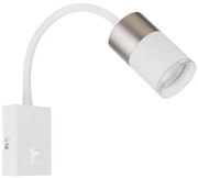 Globo 57851W - Nástenné bodové svietidlo BRISBON 1xGU10/25W/230V biela/chróm