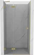 Mexen, Mexen Lunar ľavé otočné sprchové dvere 110 cm, transparentné, brúsené zlato - 834-110-000-55-00-L