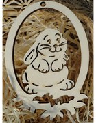 vyrezávaná veľkonočná ozdoba zajac z dreva I SENTOP PR0036