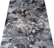 DY Sivý koberec s kvetinovým vzorom Panamero 16 Rozmer: 80x150 cm