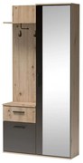 Predsieň Luxor (dub artisan + čierna). Akcia -22%. Vlastná spoľahlivá doprava až k Vám domov. 1055381