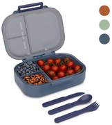 Klarstein Bunko, desiatový box, 3 priehradky, 3-dielny príbor Rozmery: cca 21 x 14,5 x 5,5 cm (Š x V x H)