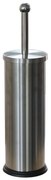 WC štetka s krytým stojanom, matný nerez